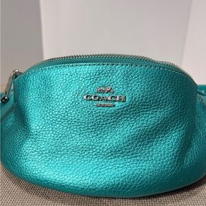 Coach Metallic Teal Fanny Bag